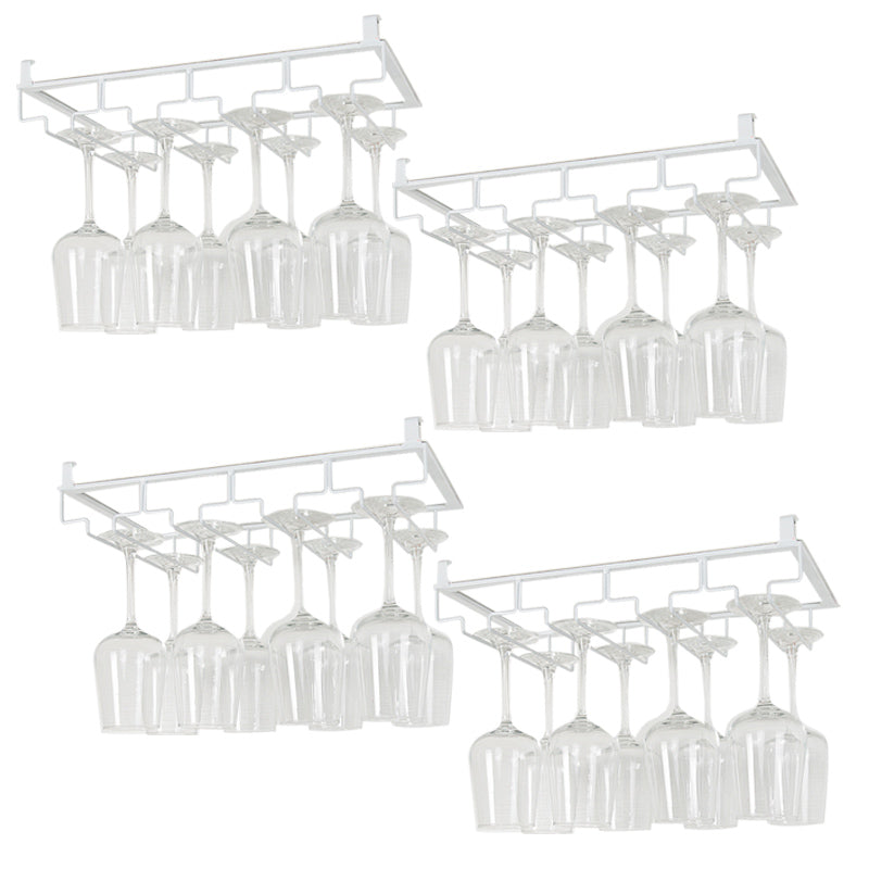 Contemporary Hanging Wine Glass Rack Metal Glass & Stemware Holder