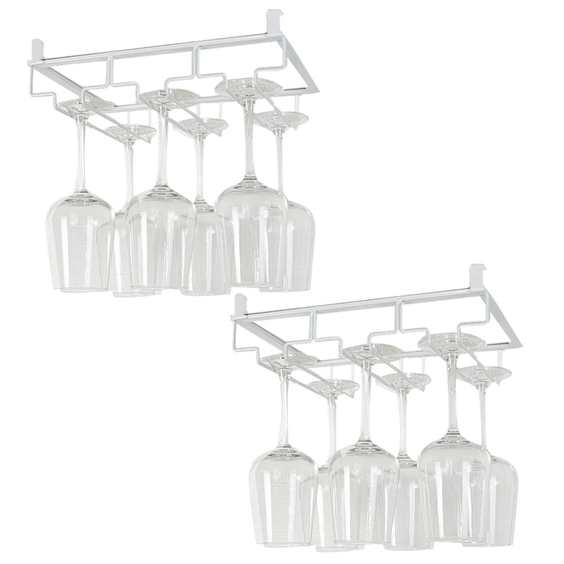 Contemporary Hanging Wine Glass Rack Metal Glass & Stemware Holder