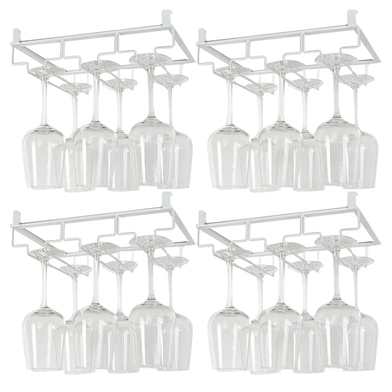 Contemporary Hanging Wine Glass Rack Metal Glass & Stemware Holder