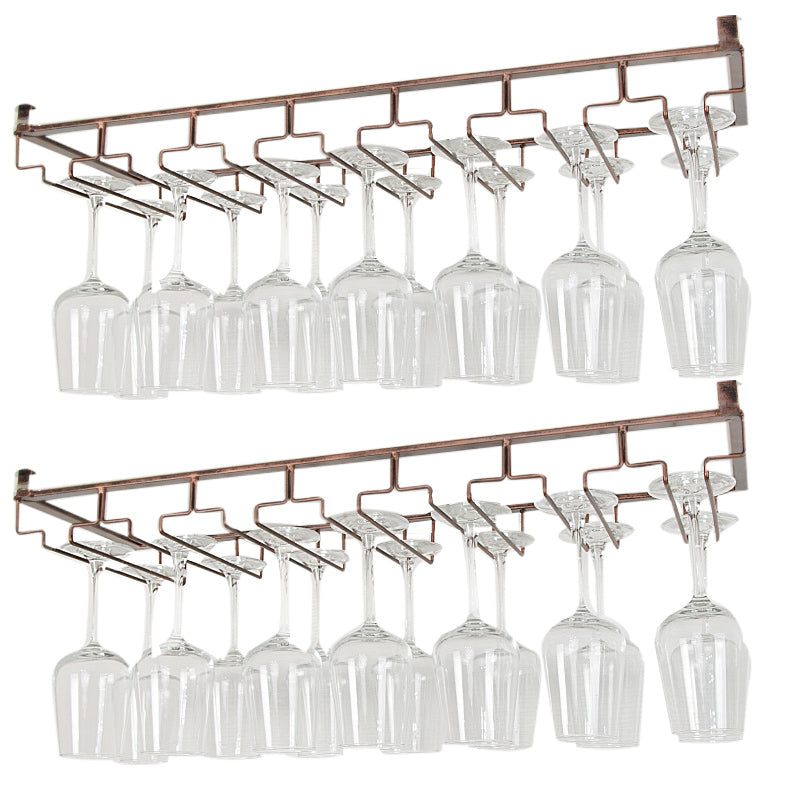 Contemporary Hanging Wine Glass Rack Metal Glass & Stemware Holder
