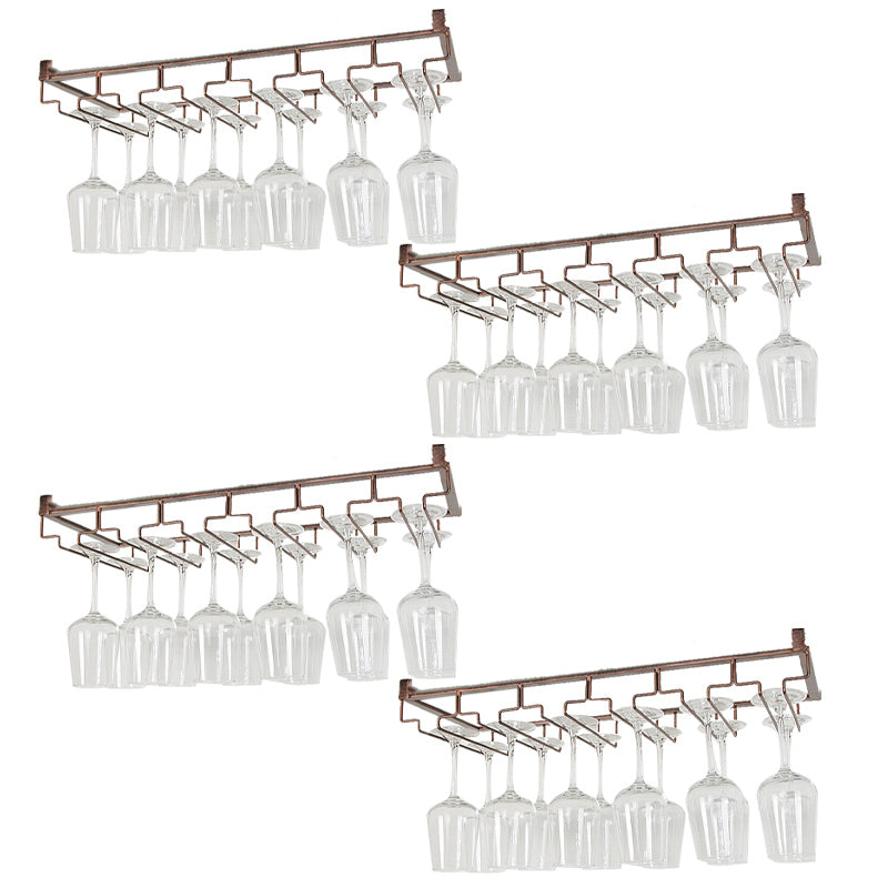 Contemporary Hanging Wine Glass Rack Metal Glass & Stemware Holder