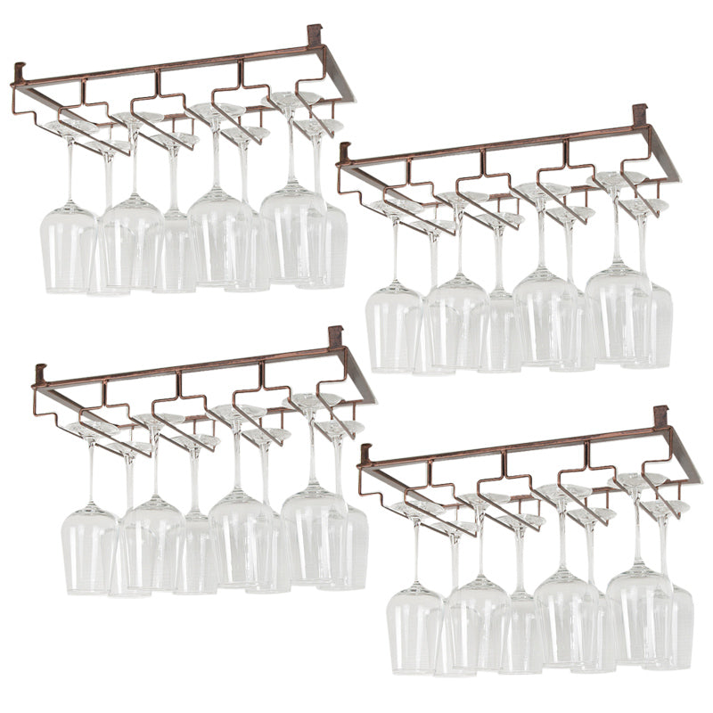 Contemporary Hanging Wine Glass Rack Metal Glass & Stemware Holder