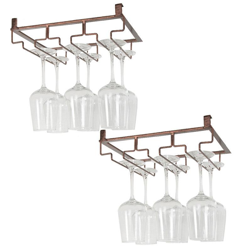 Contemporary Hanging Wine Glass Rack Metal Glass & Stemware Holder