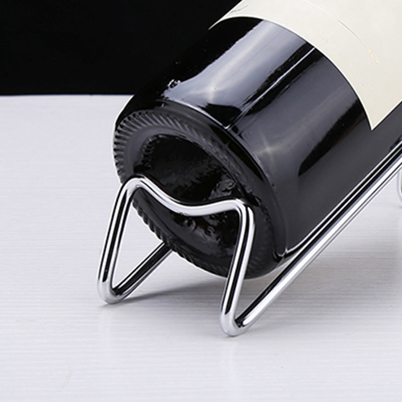 Metal Modern Wine Holder Tabletop Wine Bottle & Glass Rack in Silver/ Gold/ Black