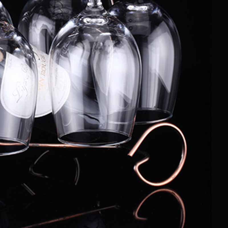 Metal Modern Wine Holder Tabletop Wine Bottle & Glass Rack in Silver/ Gold/ Black