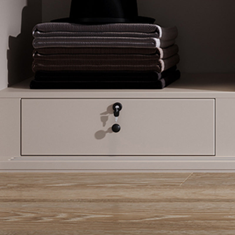 Modern Sliding Door Storage Cabinet Wooden Wardrobe Cabinet with Garment Rod