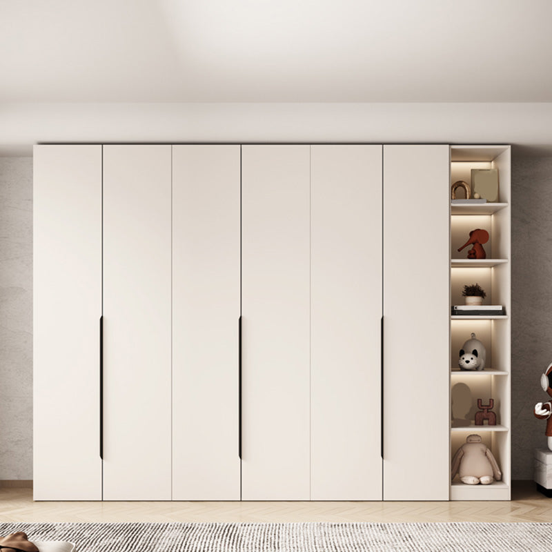 Modern Style Bedroom Wardrobe Cabinet Wooden Storage Cabinet with Garment Rod