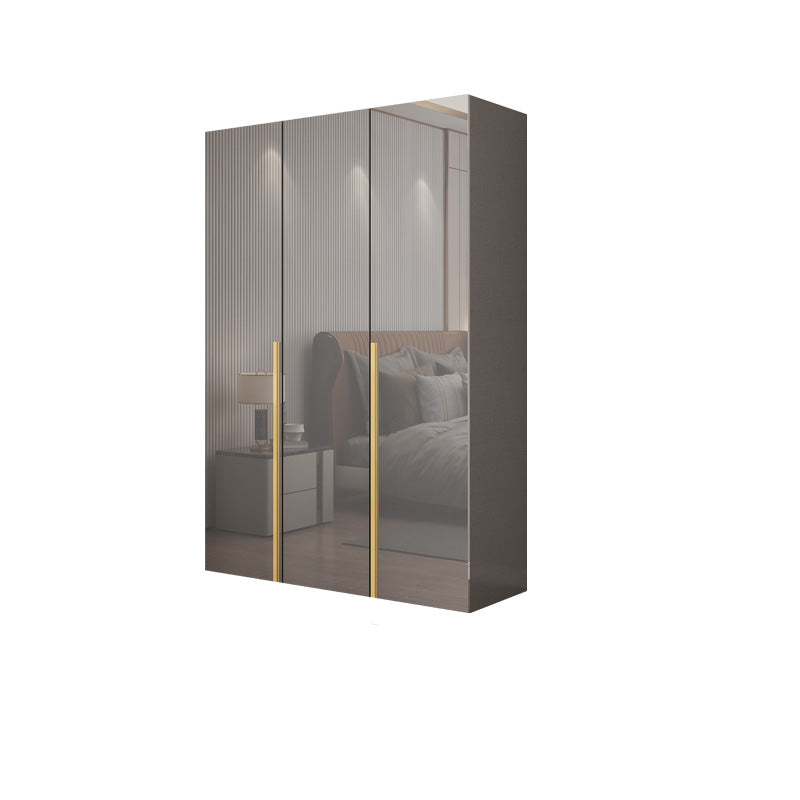 Bedroom Modern Storage Armoire Wooden Wardrobe Cabinet with Garment Rod