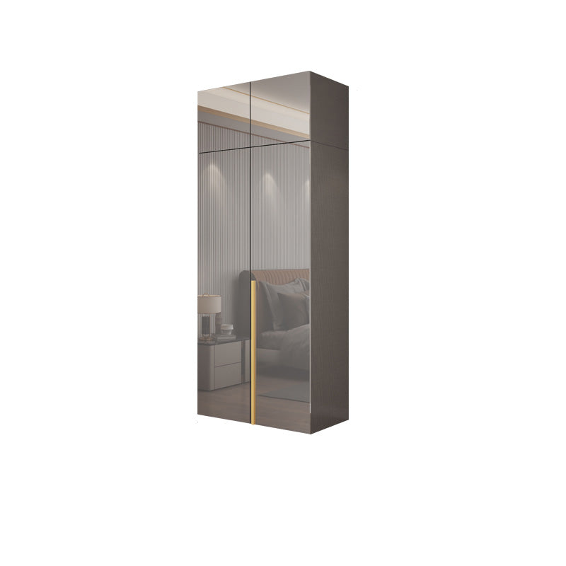 Bedroom Modern Storage Armoire Wooden Wardrobe Cabinet with Garment Rod