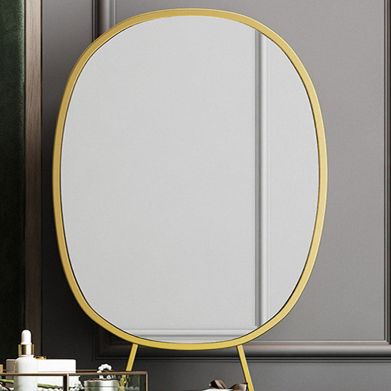 Green Make-up Vanity with 3 Storage Drawers 18.89" Wide Genuine Leather Dresser