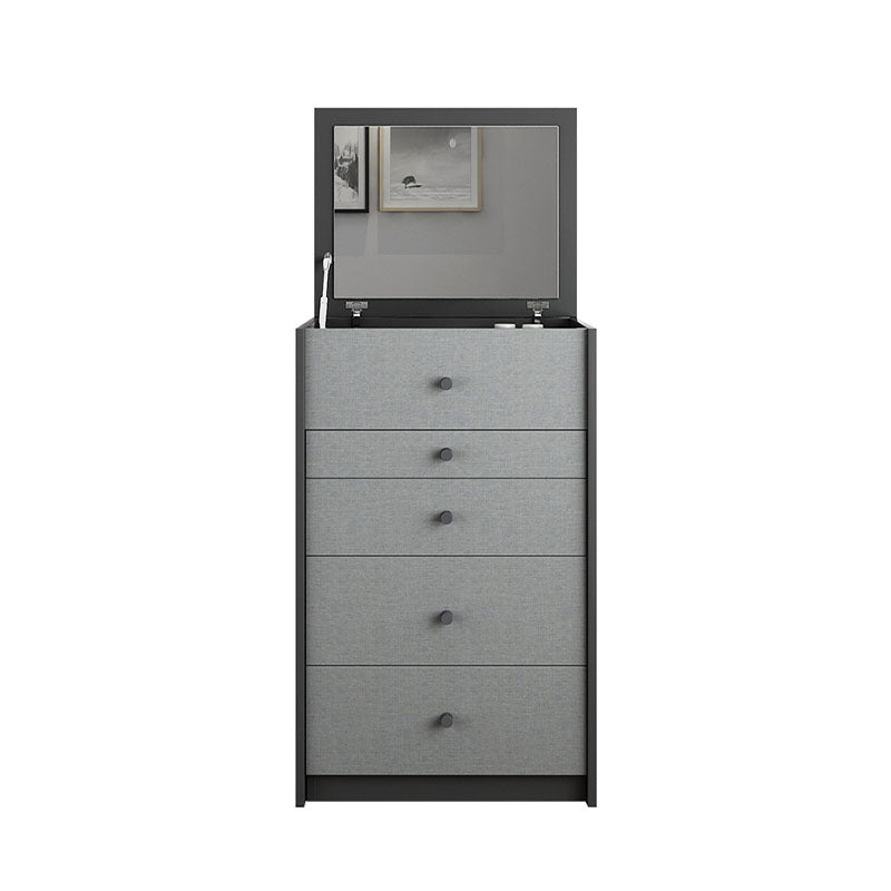 Make-up Vanity with 5 Storage Drawers 15.74" Wide Wooden Dresser