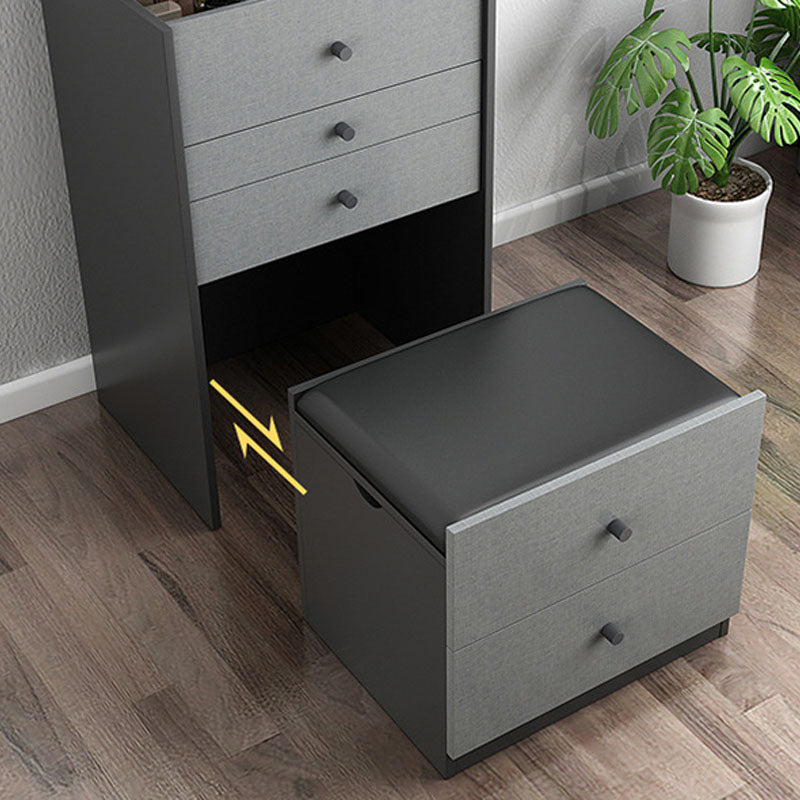 Make-up Vanity with 5 Storage Drawers 15.74" Wide Wooden Dresser