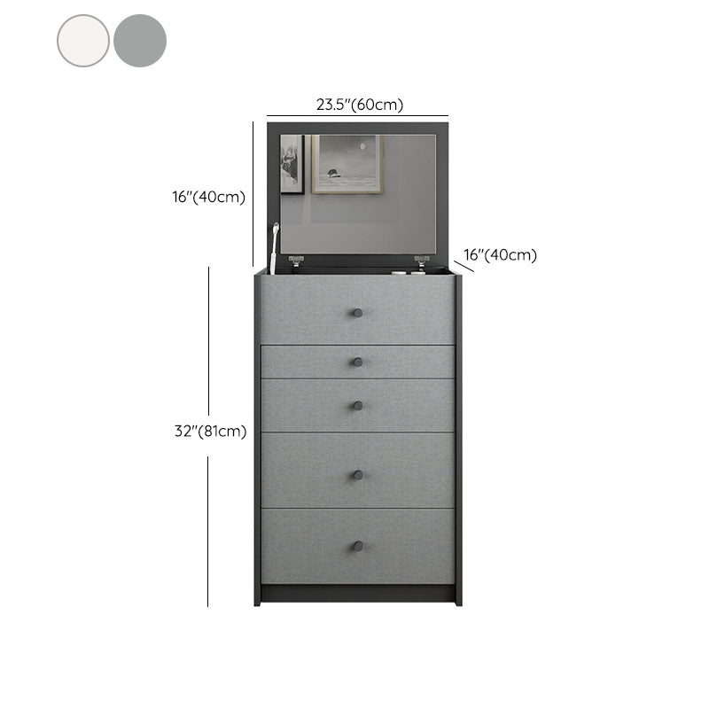 Make-up Vanity with 5 Storage Drawers 15.74" Wide Wooden Dresser