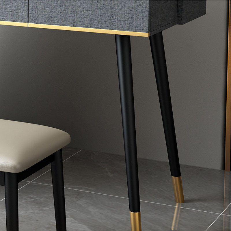 Make-up Vanity With Drawer Wooden with Makeup Table and Stool Glam
