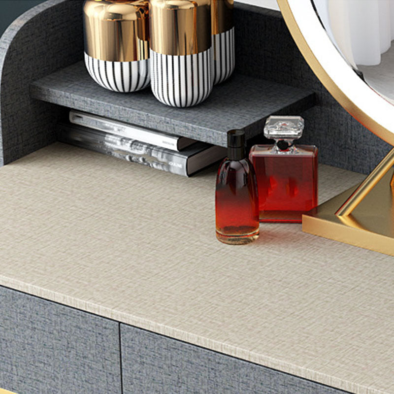 Make-up Vanity With Drawer Wooden with Makeup Table and Stool Glam