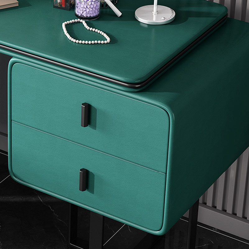 20.47" Wide Make-up Vanity with 2 Storage Drawers Faux Leather Dresser