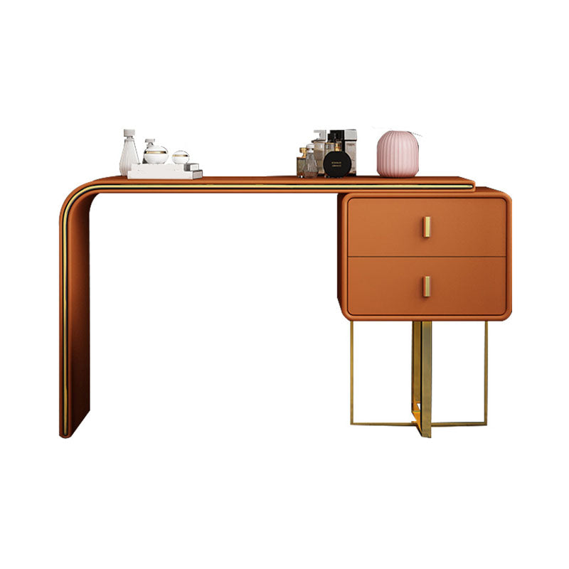 20.47" Wide Make-up Vanity with 2 Storage Drawers Faux Leather Dresser