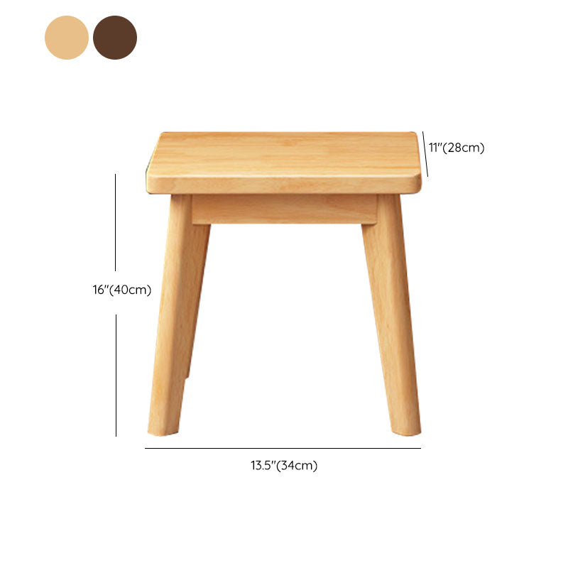 Scandinavian Rubberwood Vanity Table with Stool and 4 Drawers