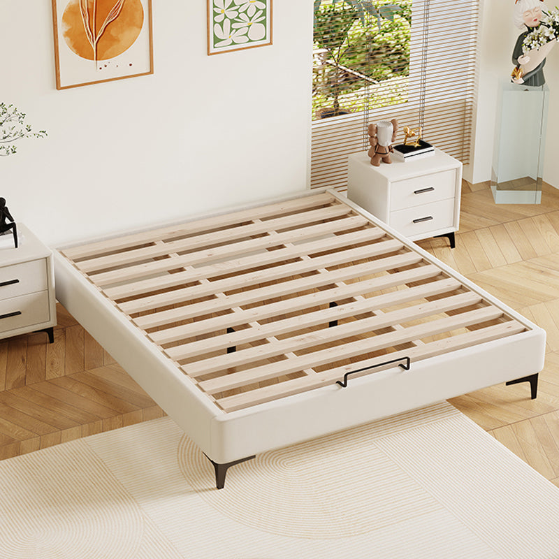 Scandinavian 11.02 " Tall Wooden Frame Platform Bed for Bedroom