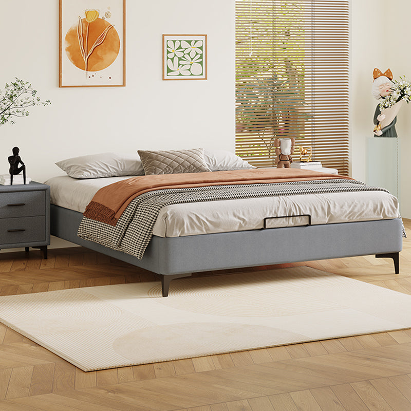 Scandinavian 11.02 " Tall Wooden Frame Platform Bed for Bedroom