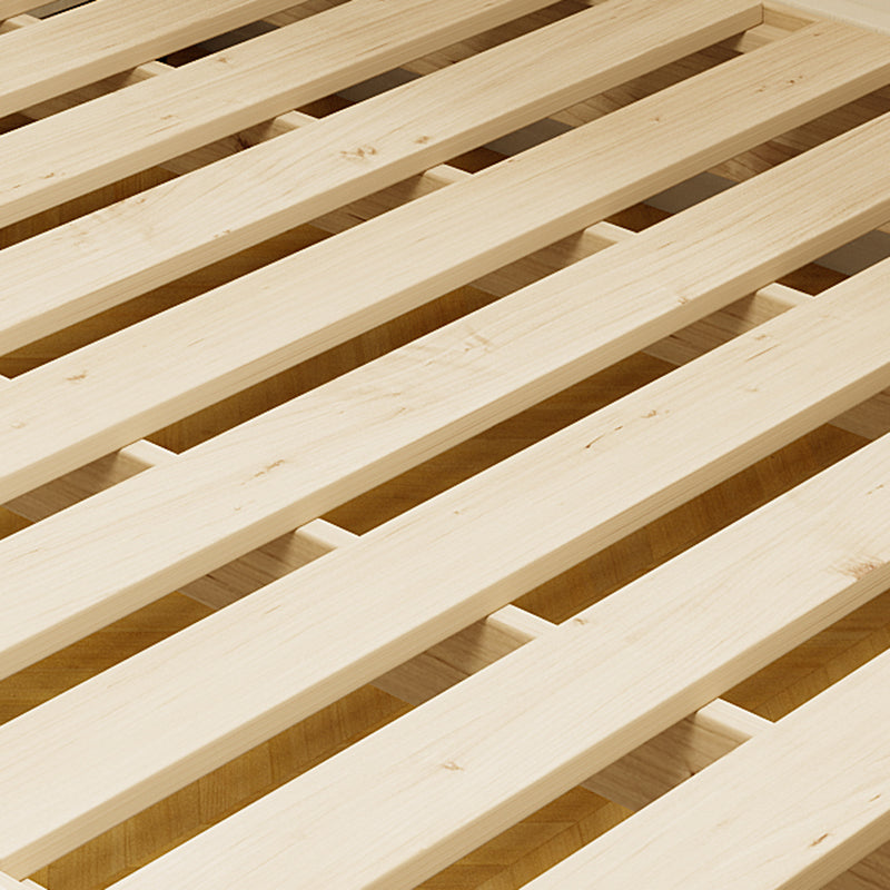 Scandinavian 11.02 " Tall Wooden Frame Platform Bed for Bedroom