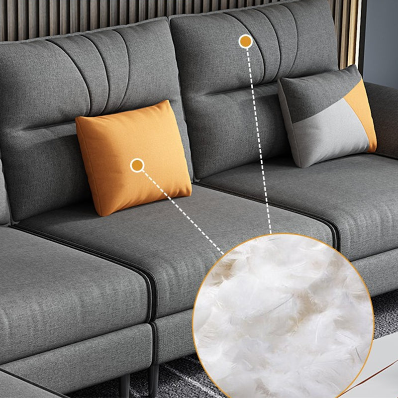 Contemporary Stationary Fabric Living Room Pillow Top Arm Cushions Seating