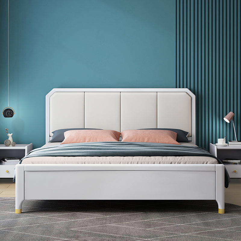 Contemporary 41.33" Tall Wood Upholstered Headboard Standard Bed