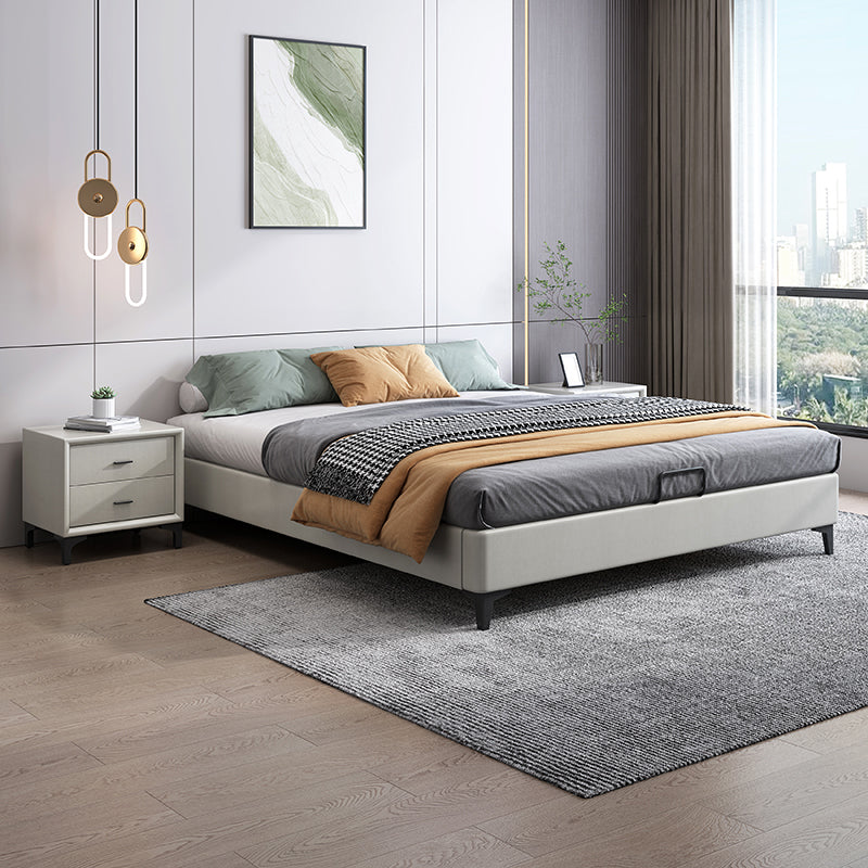 Contemporary 11.02 " Tall Wooden Frame Platform Bed for Bedroom