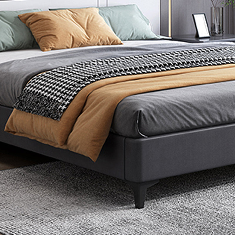 Contemporary 11.02 " Tall Wooden Frame Platform Bed for Bedroom