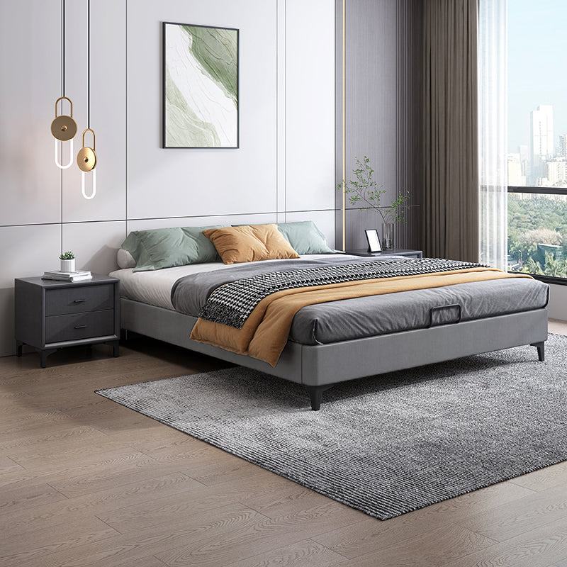 Contemporary 11.02 " Tall Wooden Frame Platform Bed for Bedroom