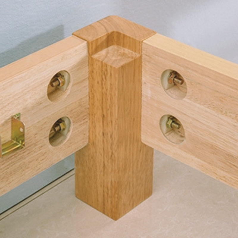 Contemporary 9.45 " Tall Solid Color Wood Platform Bed Frame