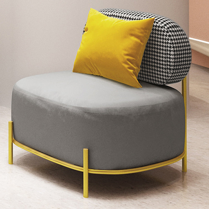 Contemporary Standard Velvet Sofa Armless Tight Back Seating