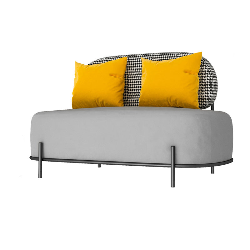 Contemporary Standard Velvet Sofa Armless Tight Back Seating