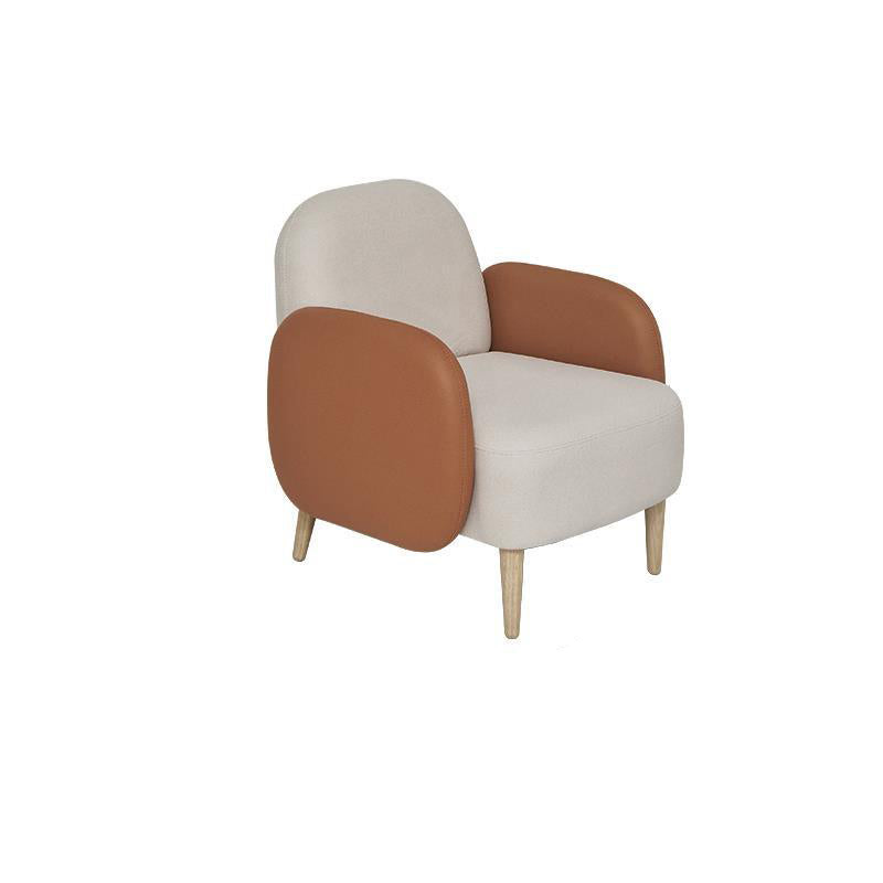 Contemporary Tight Back Standard Sofa Faux Leather Square Arm Sofa
