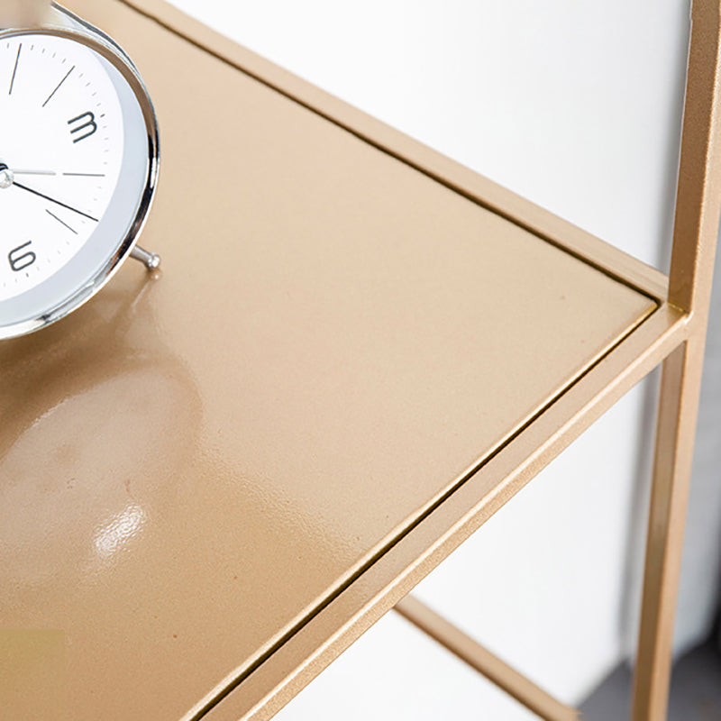 Glam Metal Book Shelf Gold Etagere Shelf Bookcase for Study Room 12.6" W