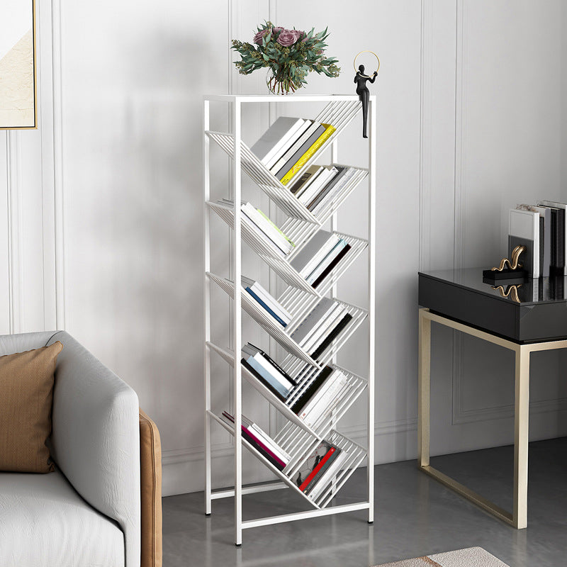 Urban Bookshelf Metal Shelf Bookcase with Shelves for Living Room