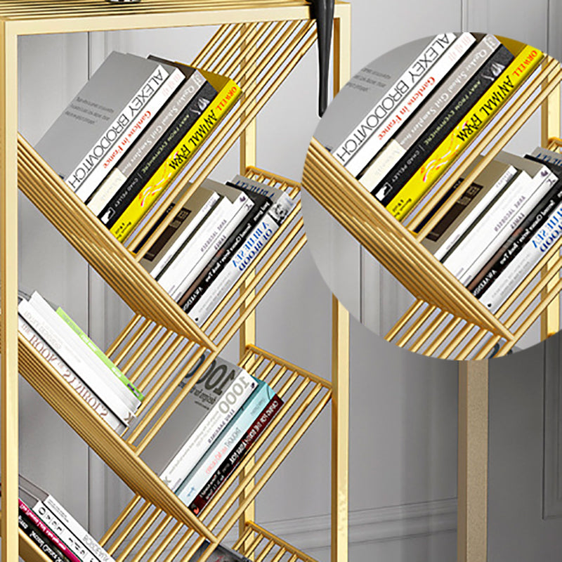 Urban Bookshelf Metal Shelf Bookcase with Shelves for Living Room