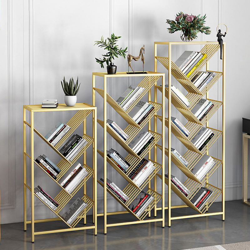 Urban Bookshelf Metal Shelf Bookcase with Shelves for Living Room