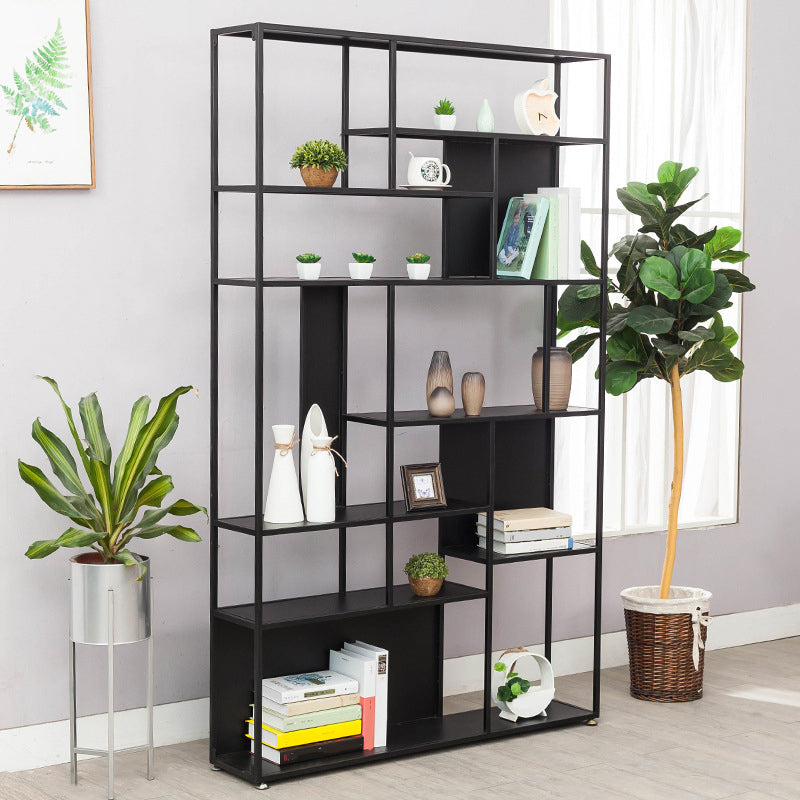 Glam Metal Book Shelf Etagere Shelf Bookcase for Study Room 78.7" H