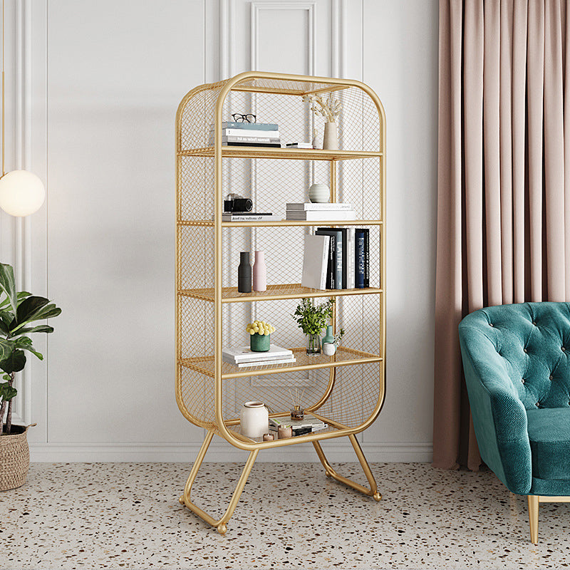 Metal Closed Back Book Shelf Vertical Etagere Shelf Bookcase for Study Room