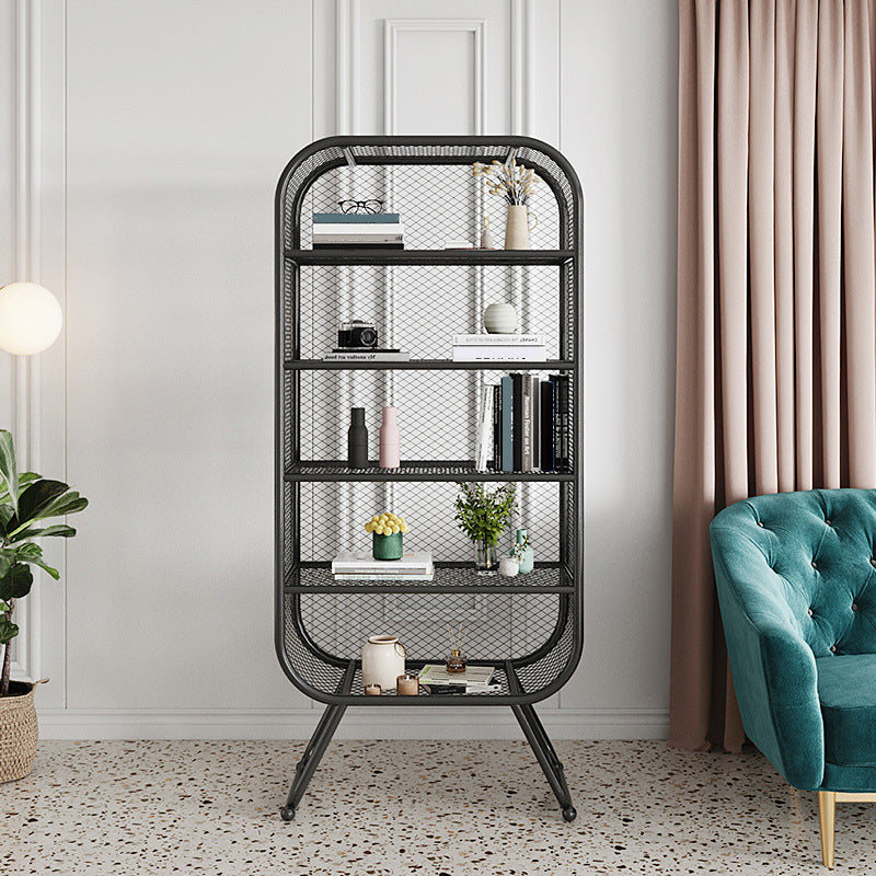 Metal Closed Back Book Shelf Vertical Etagere Shelf Bookcase for Study Room
