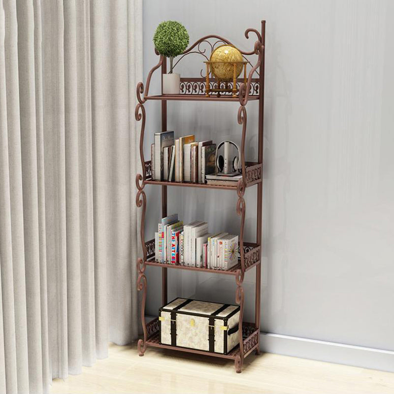 Contemporary Bookcase Metal Shelf Bookcase with Shelves for Living Room
