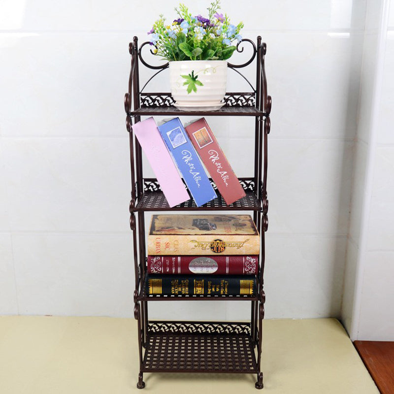 Contemporary Bookcase Metal Shelf Bookcase with Shelves for Living Room