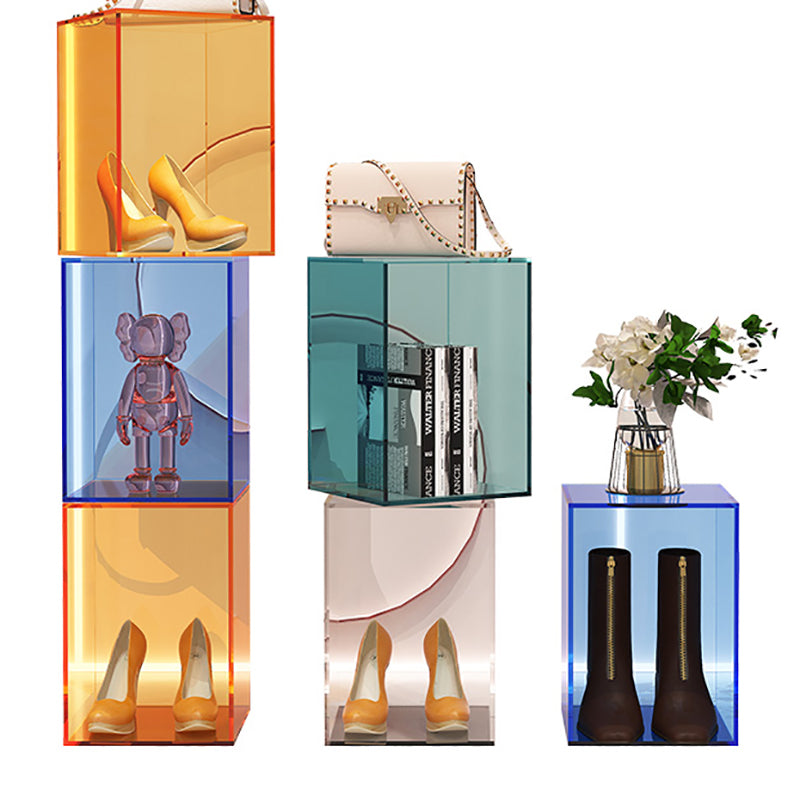 9" Wide Contemporary Bookshelf Closed Back Acrylic Vertical Bookcase