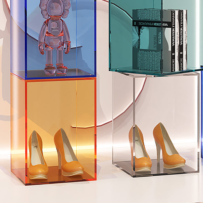 9" Wide Contemporary Bookshelf Closed Back Acrylic Vertical Bookcase