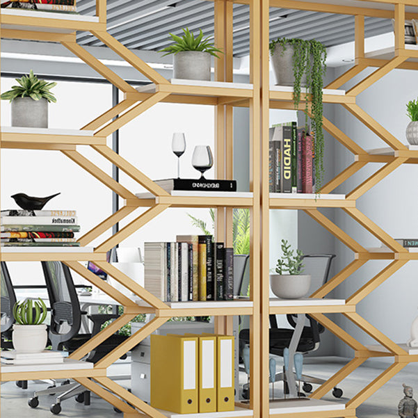 Glam Vertical Open Book Shelf Etagere Shelf Bookcase with 8 Shelves