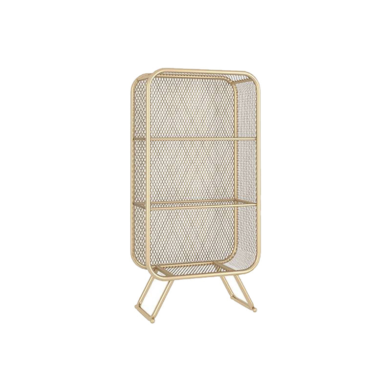 Contemporary Metal Bookshelf Standard Shelf Bookcase for Study Room