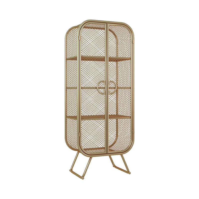 Contemporary Metal Bookshelf Standard Shelf Bookcase for Study Room