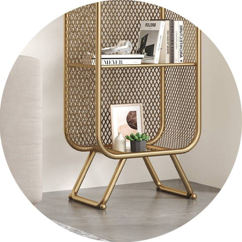 Contemporary Metal Bookshelf Standard Shelf Bookcase for Study Room