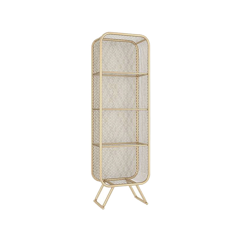 Contemporary Metal Bookshelf Standard Shelf Bookcase for Study Room